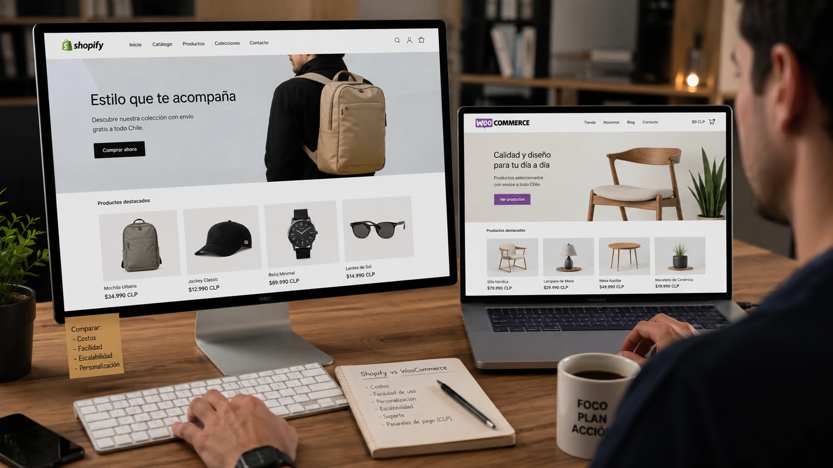 Shopify vs WooCommerce: cuál conviene para una tienda online en Chile