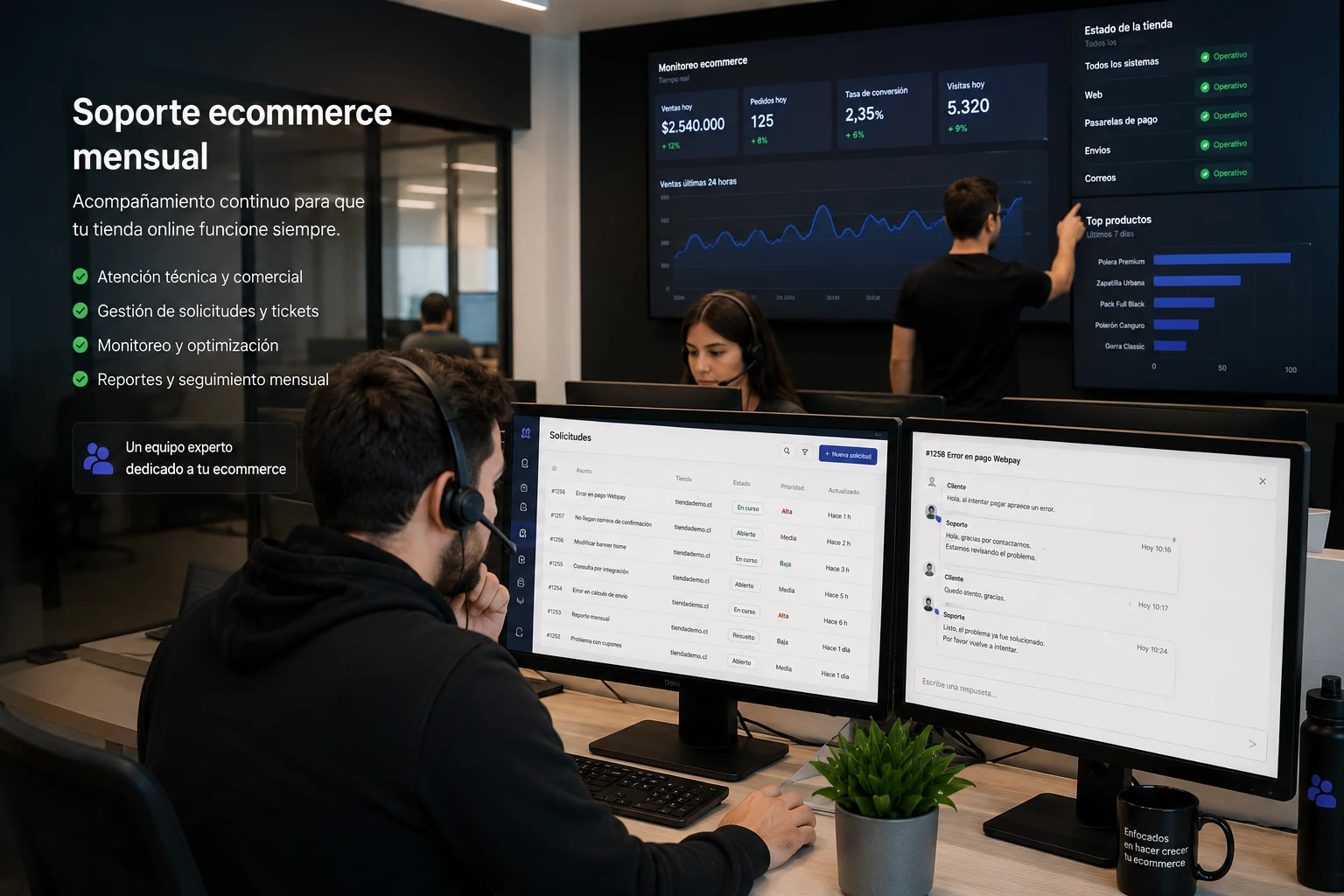 Soporte ecommerce mensual