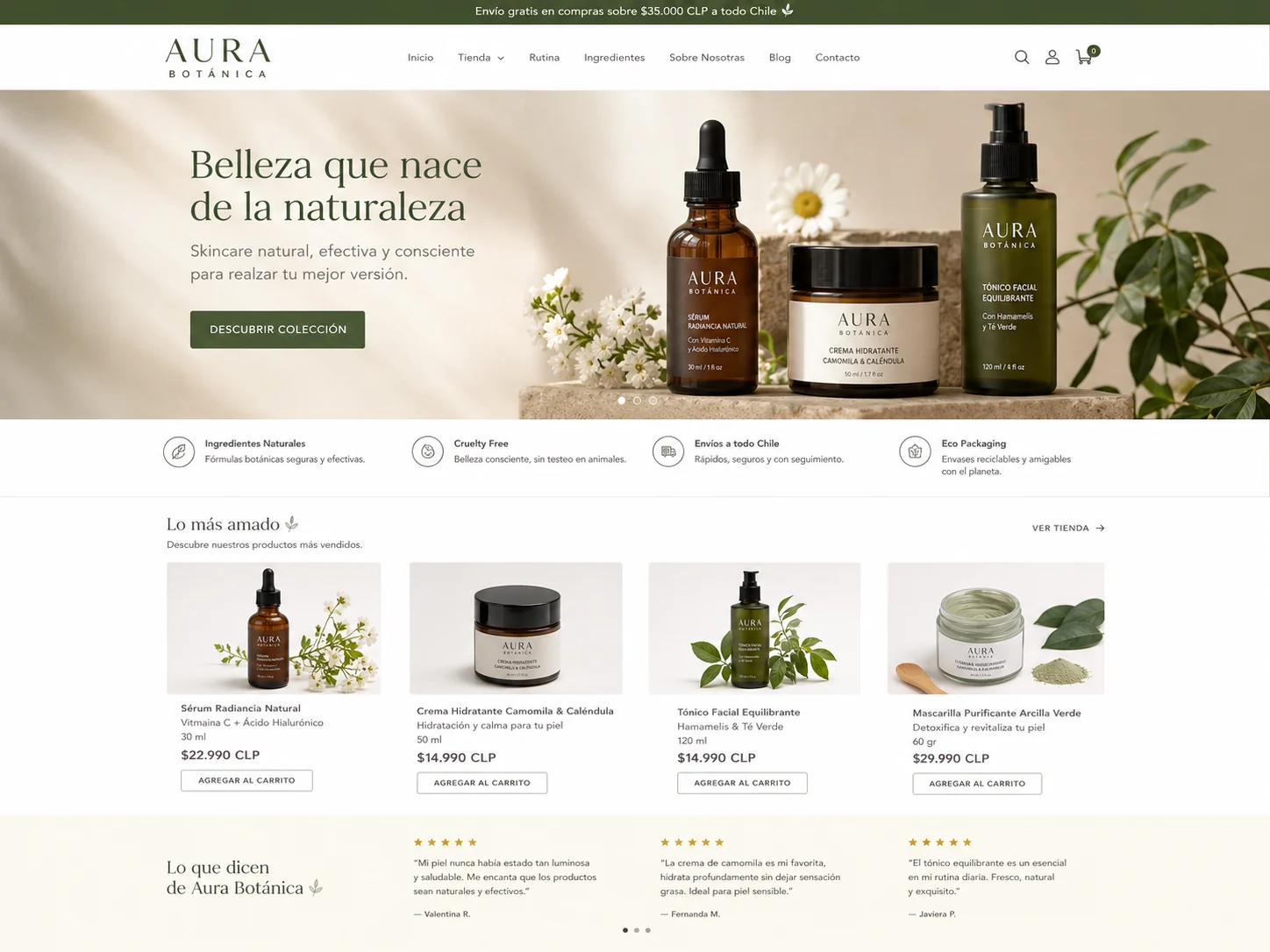 Tienda WooCommerce Beauty Lab para belleza