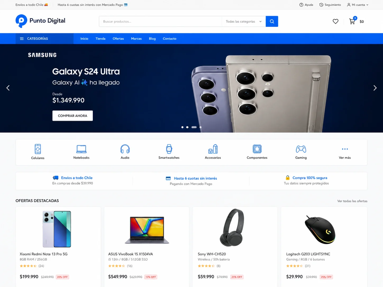 Vista de tienda WooCommerce